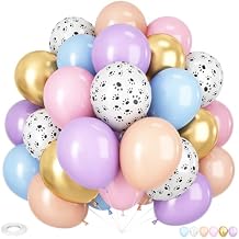 Dog Paw Balloons,12 Inch Pastel Pink Balloon 50Pcs Paw Print Balloons with Blue Pink Purple Orange Gold Balloons for Boys and Girls Birthday Baby Shower Dog Birthday Party Decoration