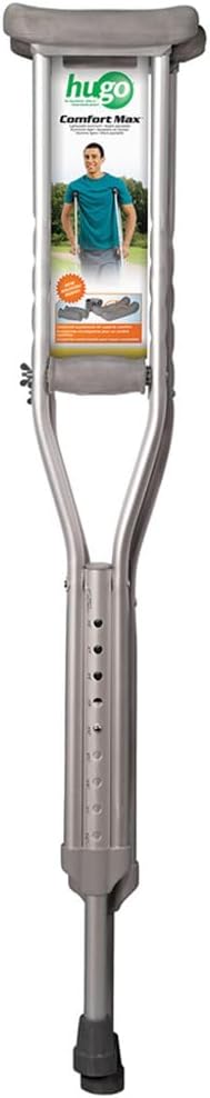 Hugo Mobility Adjustable Crutches for Walking, Tall Adult Walking Crutches, Comfortable Lightweight Crutches with Underarm Pad and Hand Grip