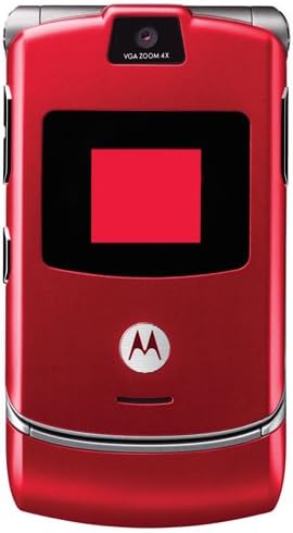 Motorola RAZR V3 Unlocked Phone with Quad-Band GSM, Camera and Video Player-International Version (Cherry Red)