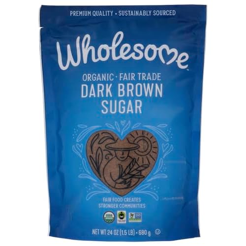 Wholesome Sweeteners, Inc., Organic Dark Brown Sugar, 1.5 lbs 24 oz. - 680 gPack of 2