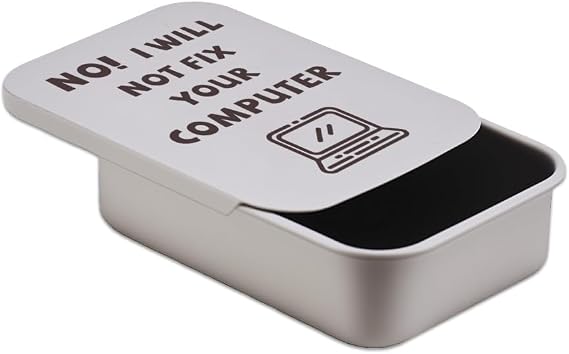 Tech Gifts for Men Women Metal Tin Box Small Storage Container Box for Computer Engineer Gifts for Men Birthday Gifts for Son Grandson Computer Programmer Gifts for Teens Novelty Soft Engineer Boxes