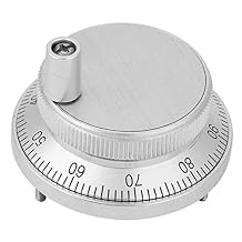 Rotary Encoder, KIMISS 5V 60mm Diameter 4 Terminal Manual Pulse Generator CNC Electronic Handwheel with Handle 5V 60mm Diameter