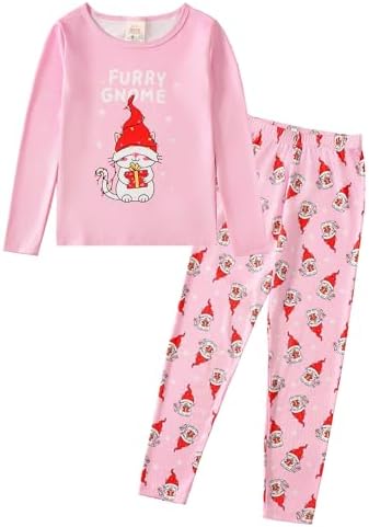 MyFav Big Girls Cute Cartoon Pajama Set Casual Comfy Loungewear Children Sleepwear