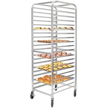 20 Tiers Commercial Bakery Racks with Brake Wheels Aluminum Alloy Mobile Baking Rack Bakery Bread Cooling Rack 286.6 Lbs Load Sheet Pan Rack for Ktchens, Bakeries 26"Lx20.5"Wx69"H | US STOCK