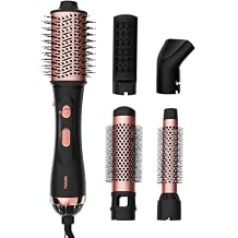 Nimmu Blow Dryer Brush Set, 5-in-1 Hot Air Brush Set, All-in-One Hair Styler for Salon Blowouts, Smoothing, Curling & Volumizing and Straightening, Less Frizz & Heat Damage, Black