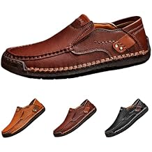 Mens Business Leather Loafers Side Zipper Comfortable Dress Short Boots Vintage Leather The First Young Shoes Lightweight Walking Sneakers Non Slip Work Shoes Soft Sole Flats