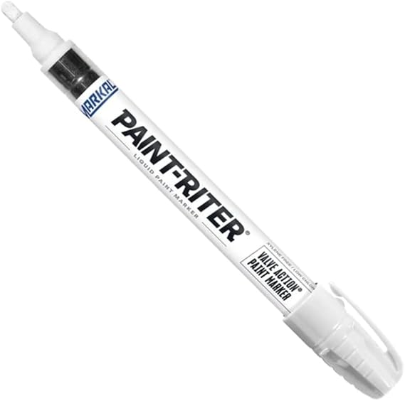 Markal 434-96800 Valve Action Paint Marker White