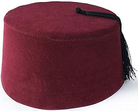 BAYKUL Dr. Who Turkish Shriner Fez Hat Felt, Arabian Moroccan Aladdin Abu Costume Tassel