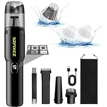 Handheld Car Vacuum Cleaner, Cordless Portable 20KPA Powerful Suction With LED Light, 2-in-1 Air Inflator, Low Noise Rechargeable Mini for Car Home Pet Office