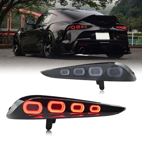 T T-ABC New Taillights Compatible with Toyota GR Supra Tail Light 2020-2024 A91 A91-MT A91-CF A90 Launch Edition 2.0 3.0 Premium 2dr Coupe Rear Lights Animation LED Custom Back Accessories