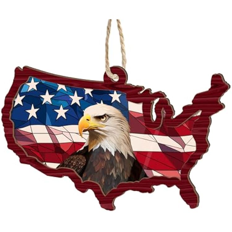 Artsy Woodsy Veteran Christmas Ornament Tree Decorations 2D Flat Not 3D Ornament, Gifts for Veteran Soldier Armed Forces Military Memorial US Army, American Flag Patriotic Car Accessories 03