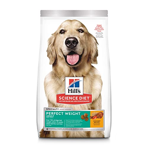 Hills Science Diet Hills Pet Nutrition Dry Dog Food, Adult, Perfect Weight for Healthy Weight & Weight Management, Chicken Recipe, 28.5 lb. Bag