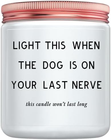 Funny Dog Mom Gifts for Women - Birthday Christmas Anniversary Mothers Day Gifts for Best Friend Girlfriend Sisters Coworker Dog Lovers - House Warming Gift Basket Idea Lavender Candle Present