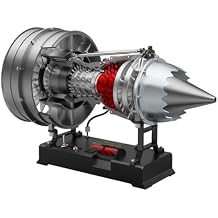 DM121 Turbofan Engine Model That Works, 1/12 Scale Electric-Powered Dual Spool Turbofan Engine Model Kit, 300+PCS Metal DIY STEM Gift for Adults & Teens
