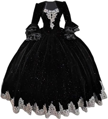 Gothic Velvet Ball Gown Princess Quinceanera Dress Appliques Trim Victorians Wedding Gown for Bride with Bolero