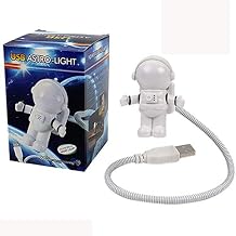 2 PCS USB LED Reading Light - Creative Astronaut Laptop Computer Notebook Mini Night Light USB Charging Port Design with Flexible Hose