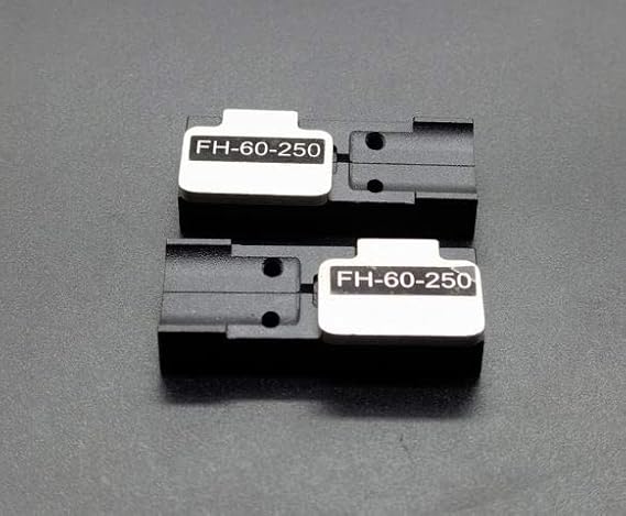 2Pcs/Set FH-60-250 Fiber Holder Sheath Clamps Fixlure Chucking Jigs for Fujikura Ribbon Fusion Splicer FSM-70R FSM-60R Fiber, FH-60-250 Fiber Holder