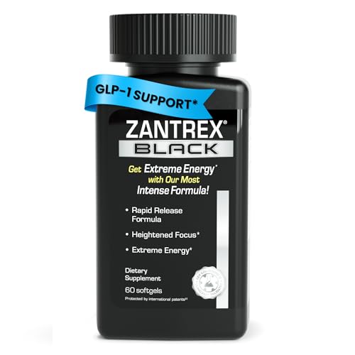 Zantrex Black Naturally Boost GLP-1 & Metabolism Support | Thermogenic Energy, Weight Management Formula | 60 Pills