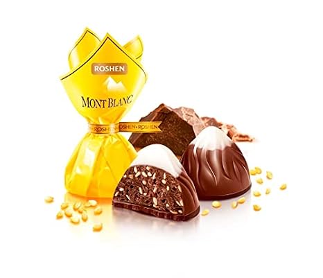 Roshen Montblanc Chocolate Candy With Sesame (1kg/2.2lb)