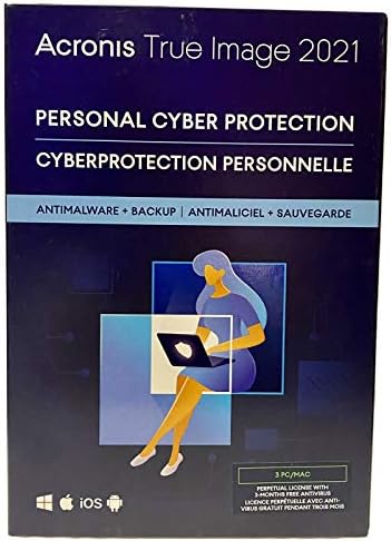 Acronis True Image 2021 PCMac Perpetual License Box Version 3-Users