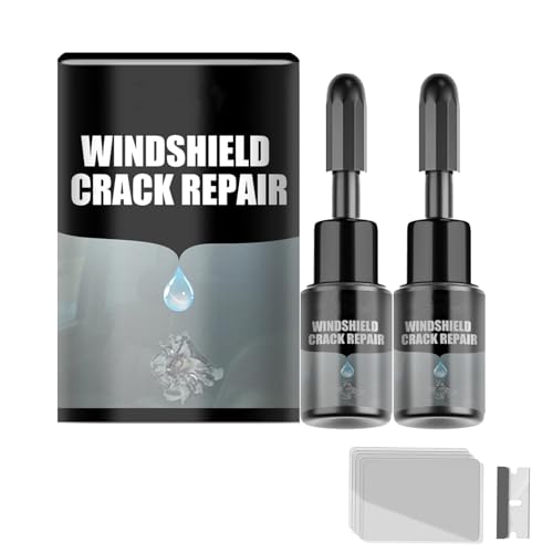 Glass Repair Kit Windshield, Repair Fluid Quick Fix for Chips Pack of 2