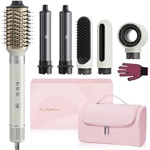 6 in 1 Hair Styler, High Speed Ionic Hair Dryer with Auto-Wrap Curlers, Blow Dryer Oval Brush & Volumizer, Hot Air Styler for Fast Drying,Curling, Smoothing & Volume, Hair Curler with Travel Case