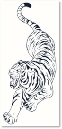 2 PCS Herbal Tattoo Sticker Tiger Men And Women Temporary Tattoo Tattoo Non-Reflective Waterproof Durable