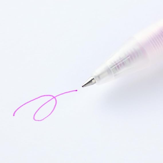 MUJI Smooth Retractable Colour Gel Pen (Set of 3 Pens) (Purple, 0.5mm)