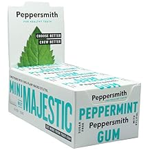 Peppersmith Xylitol Natural English Peppermint Gum 12 x 0.52oz pack