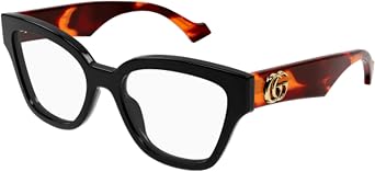 Gucci Eyeglasses GG 1424 O-007 Black/Transparent Havana