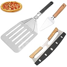 Pizza Spatula Set,Stainless Steel Pizza Peel,Foldable Pizza Paddle with Ergonomic Handle,Lightweight,Easy Storage Pizza Shovel,for Oven Pizza Cake Pie Bread (Set8)