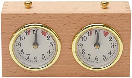 Chess Clock, No Batteries Required, Wind Up Professional Chess Timer, Analog Chess Clock Timer, International Chess Timer Clock, with Vintage Design Large Easy to Read Dials