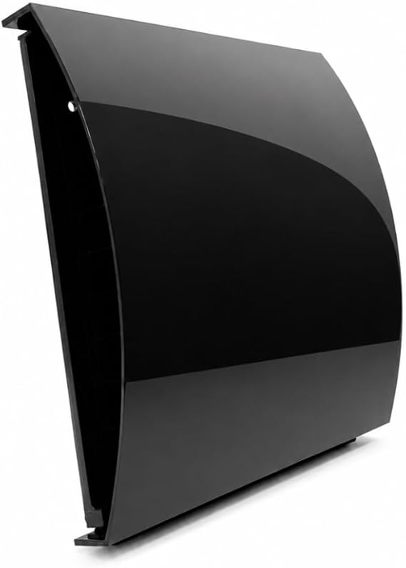 100mm External Wall Vent Cover, Black, Draught Reducing [Energy Class A+++]