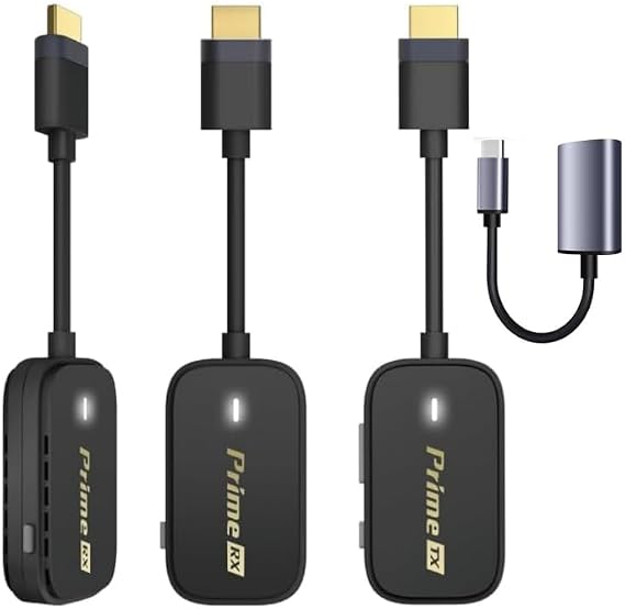 EZCast Pocket Prime Wireless HDMI 1 Transmitter & 2 Receivers | Plug & Play, Wi-Fi 5GHz, Portable HDMI Extender for Laptop, TV, Projector & Gaming 262FT Range, 1080P Output