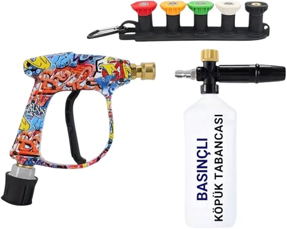Coofbe Bosch Aquatak Serisi ile Uyumlu 5 Nozzle Set Bosch Basınçlı Araç Yıkama Tabancası Seti Basınçlı Yıkama Makinesi Bear