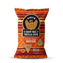 Siete Grain Free Tortilla Chips - Nacho, 4 Ounce (Pack of 8)