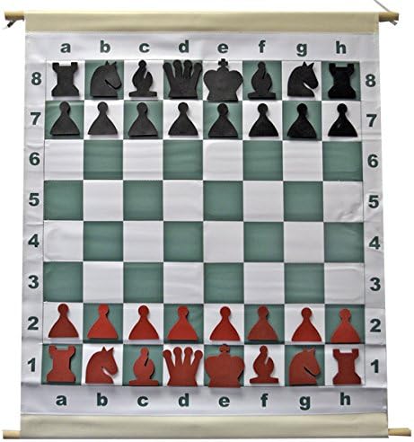 Wholesale Chess 28" Magnetic Chess Demo Board - 3" Squares, Large Black & Red Pieces, 2 Players, Ages 12+