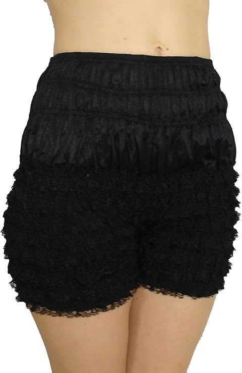 Malco Modes Women's Ruffle Panties Lingerie | Corset Style Dance Costume Ruffled Shorts Bloomer Booty Underwear