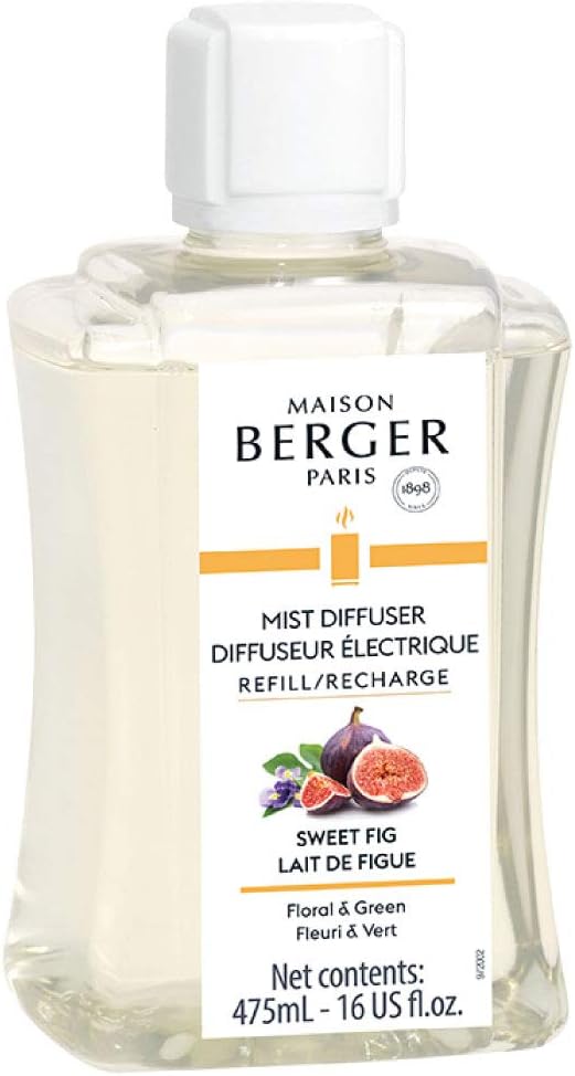 Fragrance Refill for Lampe Berger Ultrasonic Electric Mist Diffuser - 475 milliliters - 16 Fluid Ounces - Made in France (Sweet Fig)