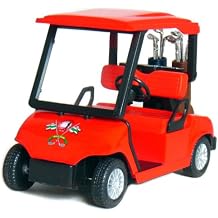 KinsFun - Golf Cart 412" Die Cast Metal Model Pullback Action Toy (Red)