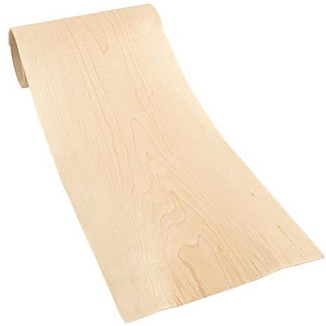 Maple Wood Veneer Sheet - 9ft x 9in, Flexible Natural Wood Skin for DIY Enthusiasts, Woodworkers, and Furniture Restoration - Perfect for Cabinets, Crafts, and Home Renovation