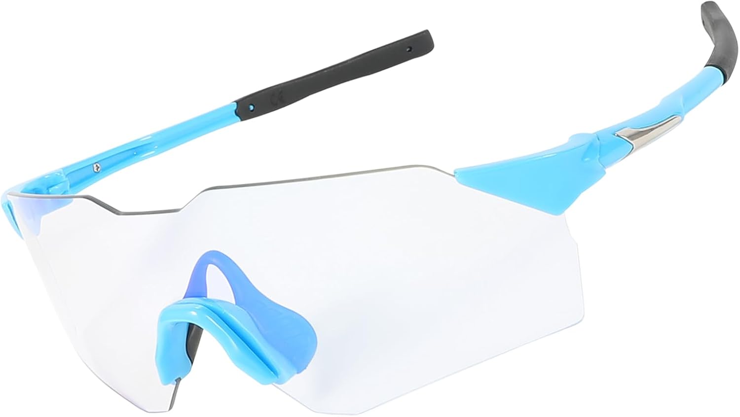 Photochromic Cycling Glasses Clear Bike Sunglasses for Men Women UV Sports Glasses MTB Running Hiking Fishing Blue