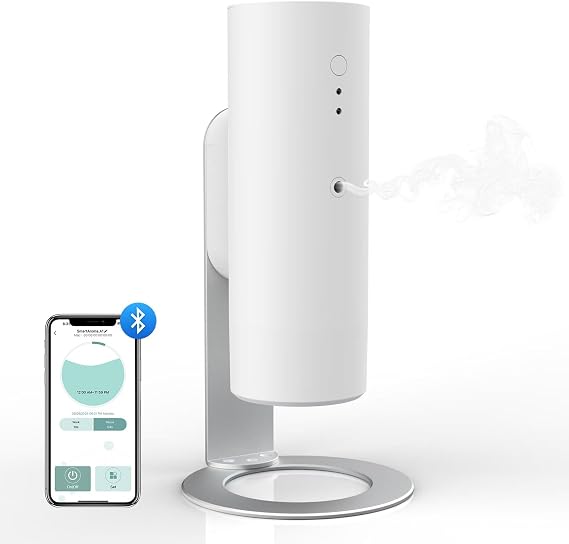Waterless Diffuser for Essential Oils, Smart Aroma Diffuser for Home, 130ml/1000 Sq. Ft Scent Air Machine, Bluetooth Aromatherapy Diffuser for Office, Spa, Bedroom, Bathroom