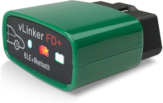 Vgate vLinker FD+ OBD2 Bluetooth Adapter Diagnostic Code Reader for iOS, Android & Windows (Supports MS-CAN, ELM327)