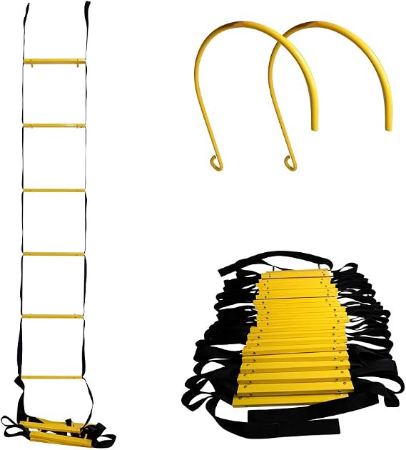 Fire Escape Ladder 13 ft (4 m) 2 Story | Rope Ladder Fire Escape for Homes 3rd Floor | Portable, Foldable & Compact | Emergency Ladder Suitable for Balcony