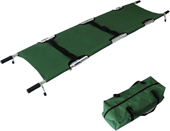Rescue Medical Stretcher, Aluminum Alloy Folding Stretcher, Outdoor Portable Stretcher, for Outpatient Clinics, Emergency Centers, and Operating Rooms, Multifunction Stretcher