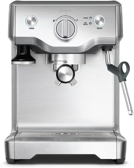 Sage Duo-Temp Pro Espresso Machine, Brushed Stainless Steel | Espresso Machine, Manual Steam Wand, Low Pressure Pre-Infusion, 1600W, Auto Purge, Barista Tools Included