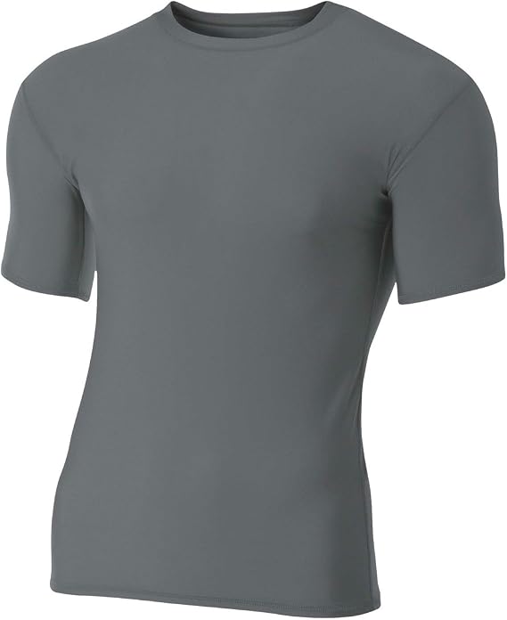 A4 Men's Compression Crew Short Sleeve