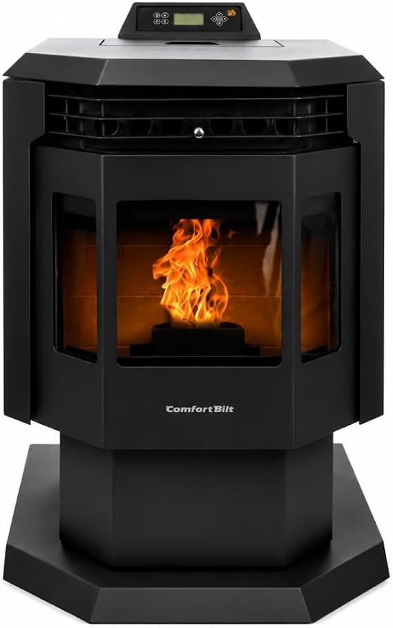 ComfortBilt HP21 Pellet Stove, 2,400 sq. ft., 40 lb. Hopper, Black
