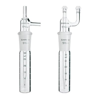Chemglass CG-1820-02 Series CG-1820 Midget Impinger, Graduated, Complete, 2440 Joint Size, 125 Tip